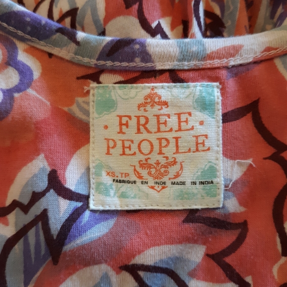 Free people tiered beaded boho mini dress XS *D3 - Picture 7 of 8